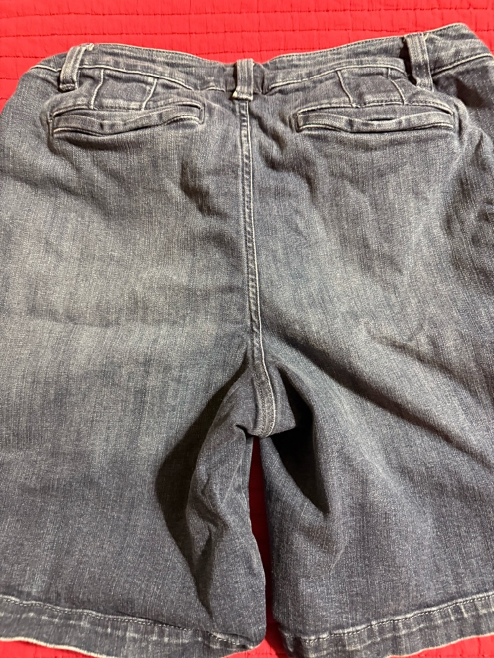 Lane Bryant Dark Blue Bermuda Denim Shorts - Picture 4 of 5